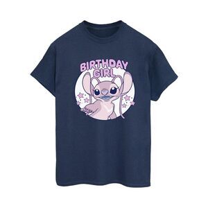 Lilo & Stitch Womens/Ladies Birthday Girl Cotton Boyfriend T-Shirt / Navy Blue